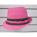 Chapeaux Sun Fedora en tresse de papier fin - YJ36